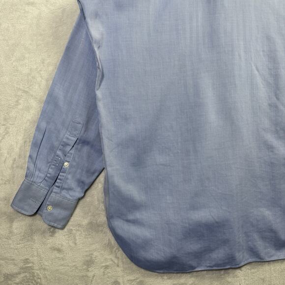 Turnbull & Asser Men's Dress Shirt XL?*READ Blue Classic Luxury Button Down - Picture 13 of 16